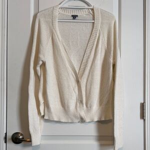 Aerie Cream Thin Cardigan Sweater
